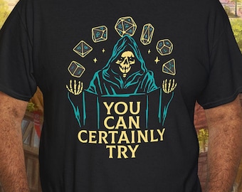 Grim Reaper D&D T-Shirt: Funny Tabletop Gamer RPG Apparel