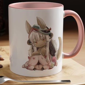 Nanachi and Mitty Coffee Mug: Made in Abyss Anime (11, 15oz)