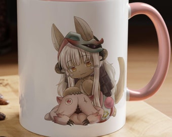 Nanachi and Mitty Coffee Mug: Made in Abyss Anime (11, 15oz)