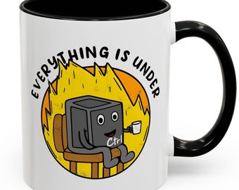 Everything is under CTRL IT Humor Accent Coffee Mug (11, 15oz)