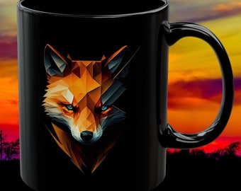 Kitsune Coffee Mug: Minimalist Fox Spirit Design