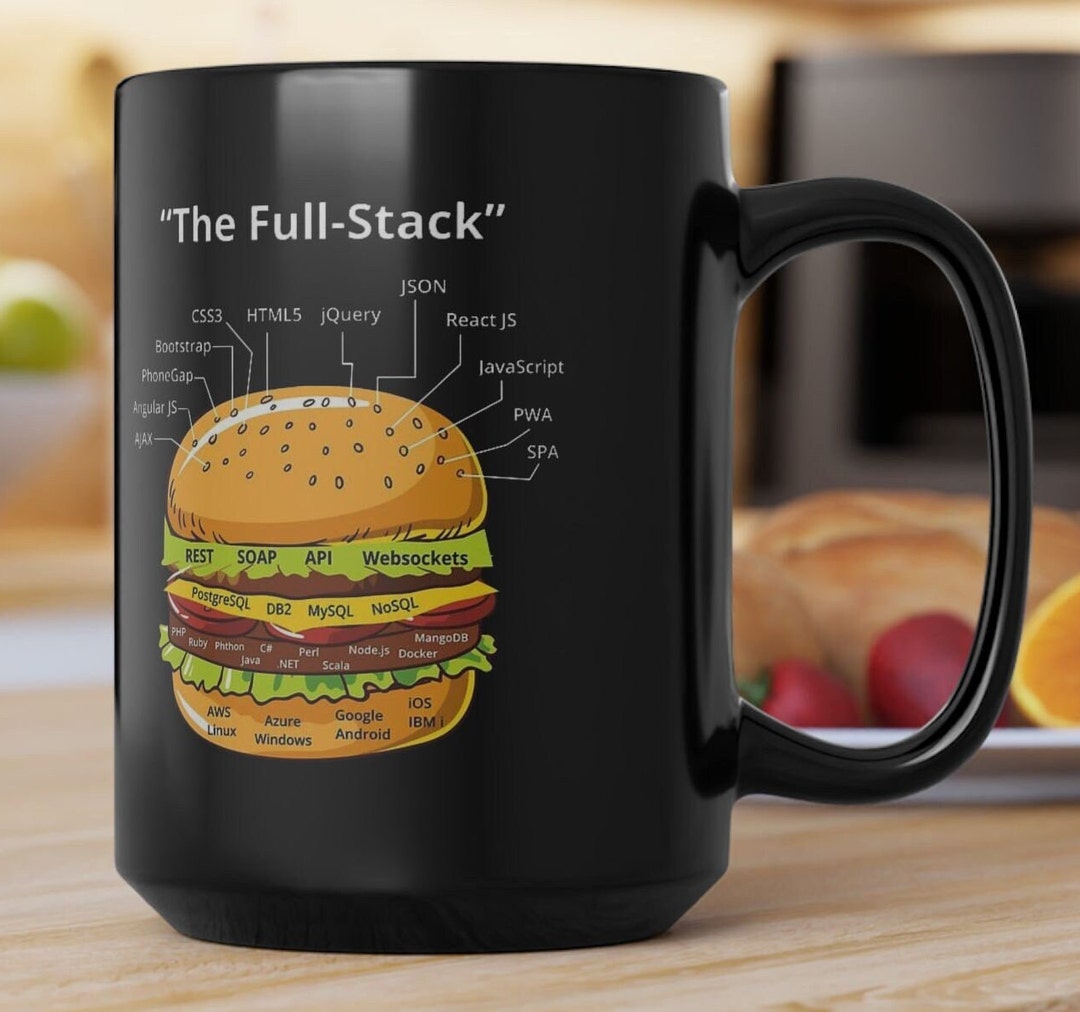 Full Stack Developer Programmer Humor Black Mug (11oz, 15oz) - Etsy