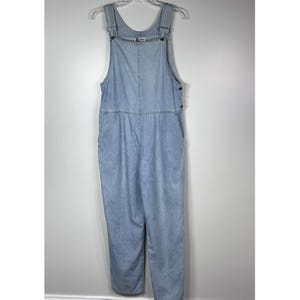Vintage Wildflower Denim Overalls Dungarees Size M USA Made Pockets Lightweight