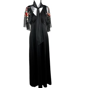 Vintage Black Cape Dress - Etsy