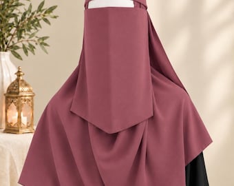 KOOP 1, KRIJG 1 GRATIS Niqab en Hijab set in Saoedische stijl