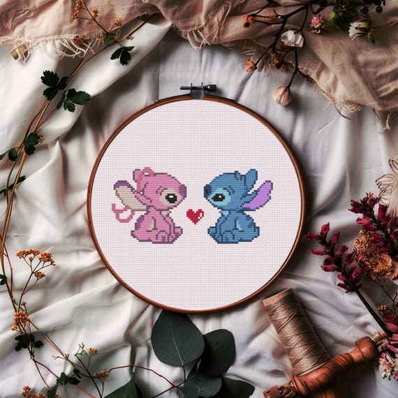 Stitch and Angel Cross Stitch Pattern PDF | Instant Download