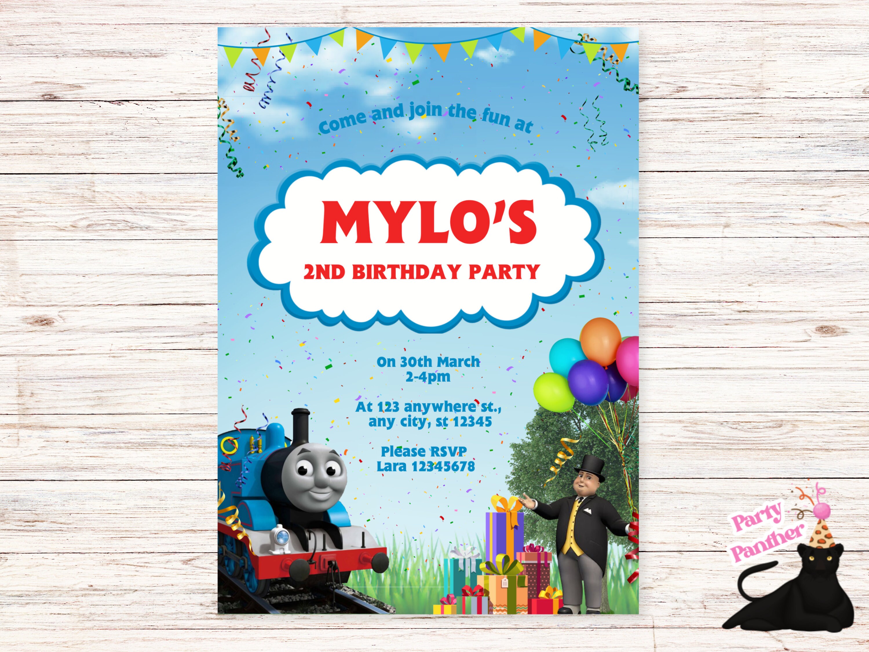 Editable Thomas the Tank Engine Invitation Template, Thomas and Friends ...
