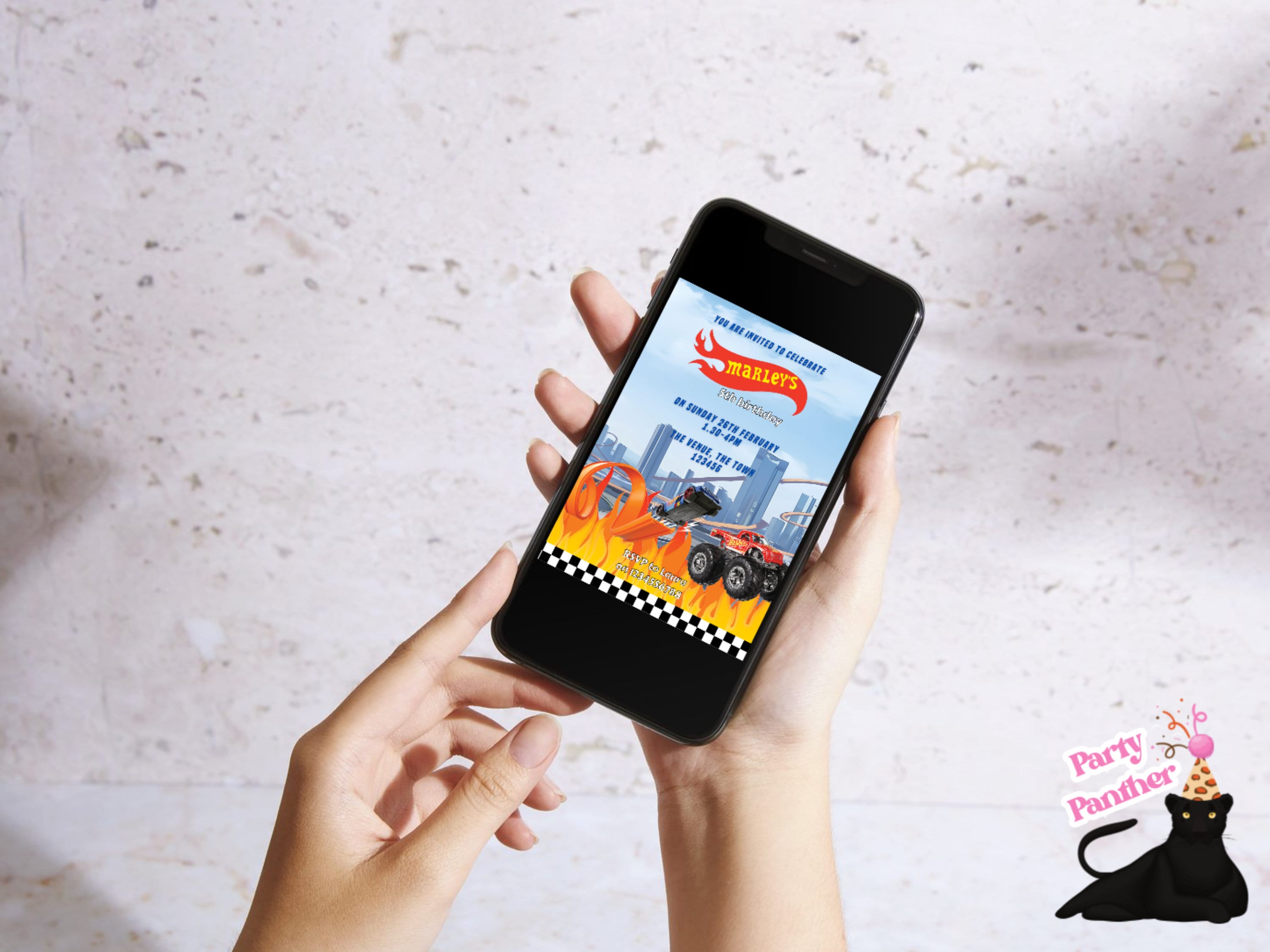 Editable Hot Wheels Birthday Invitation Template Boys Race Car