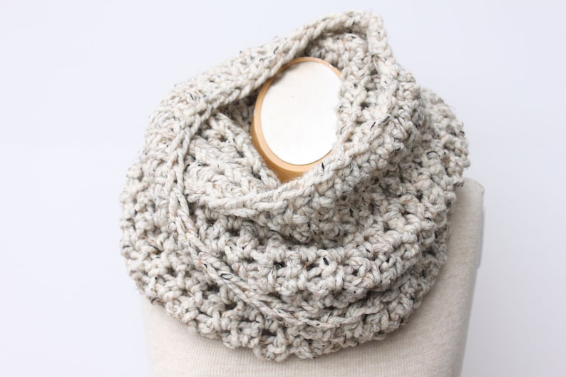 Chunky Infinity Scarf, Knit Wool Scarf, Wool Scarf THE TILLERY image 1