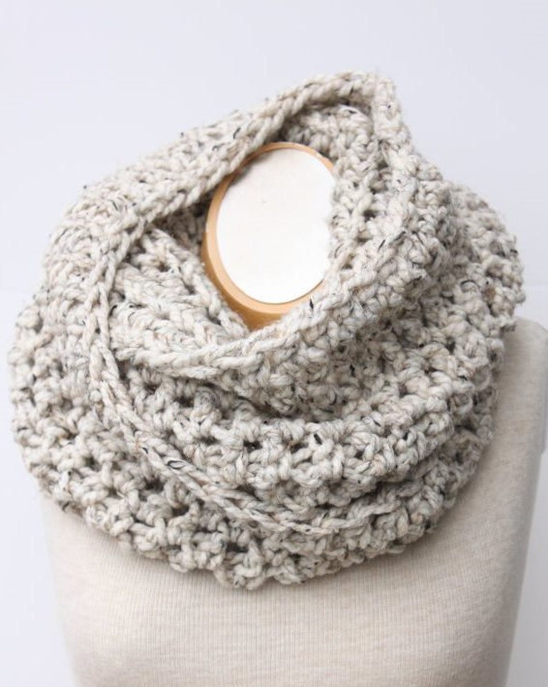Chunky Infinity Scarf, Knit Wool Scarf, Wool Scarf THE TILLERY image 2