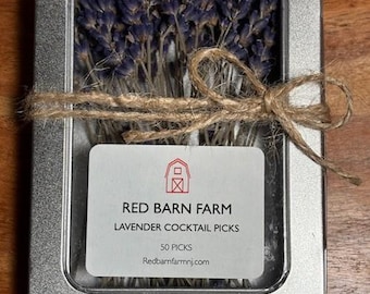 Dried English Lavender Cocktail Picks, Culinary Garnish