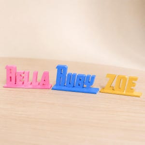 Personalised Heroic Angular Name Sign: 3D Printed Desk Nameplate, Small or Large