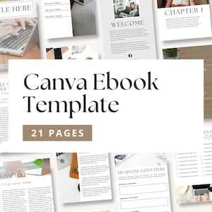 21-Page Editable eBook Template | PLR Canva Template | No Pro Elements Needed | Editable Ebook Template | Small Business Ebook