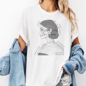 Kocham Cię, Przepraszam Tekst T-shirt - Gracie Abrams Inspired Fan Merch | Miękka bawełniana koszulka