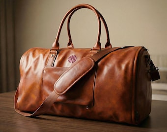 Personalisierte Leder Kleidungsstück Seesack Männer Cabrio Anzug Reise Schuhfach Benutzerdefinierte Weekender Groomsmen Vatertag Geschenk Abschlussfeier