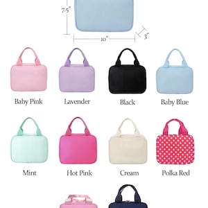 Personalized Lunch Box Bag Custom Lunchbox with Patches School Kids Nylon Chenille Letter Lunch Bag Insulated cooler Back to School Bento image 12