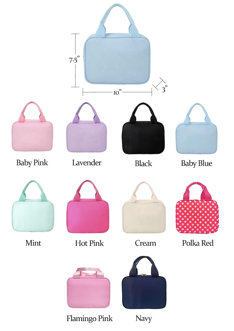 Personalized Lunch Box Bag Custom Lunchbox with Patches School Kids Nylon Chenille Letter Lunch Bag Insulated cooler Back to School Bento image 12