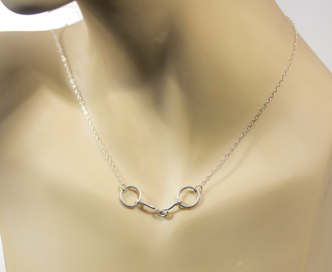 Horse Bit Necklace Horse Necklace Sterling Silver Etsy