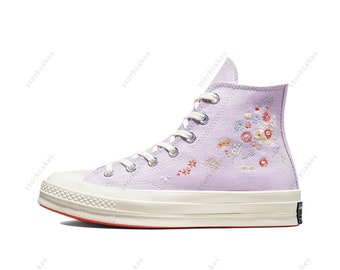 Embroidered Converse High Tops - Etsy