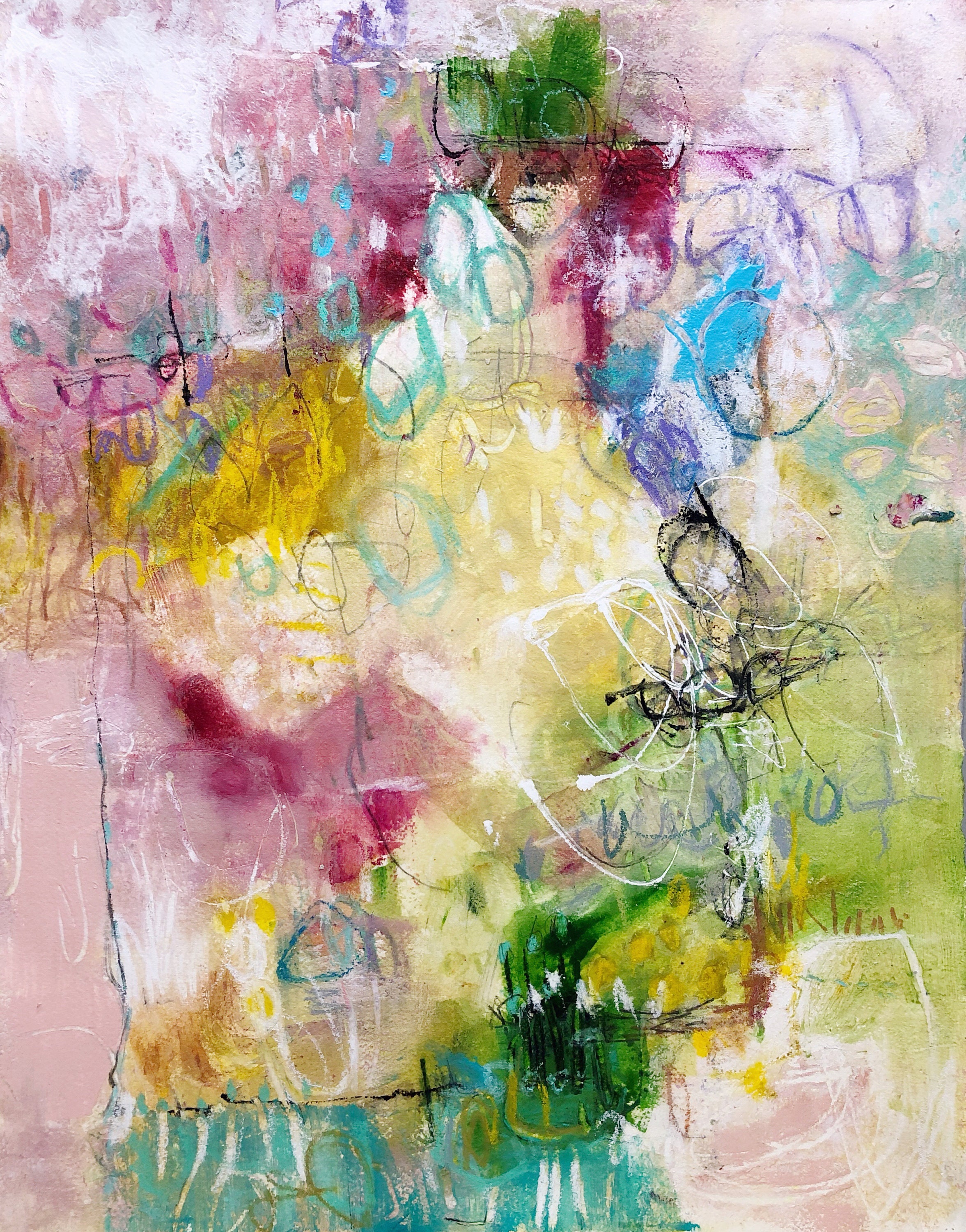 Watercolor Paper. Original Abstract Painting on Acid Free