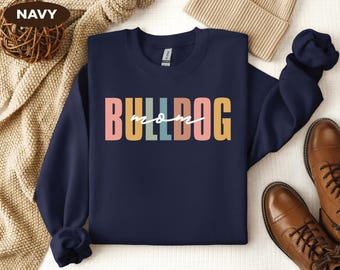 Custom Bulldog Mom Sweatshirt: Dog Owner Gift