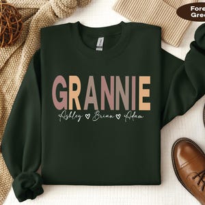Personalized Grannie Sweatshirt: Custom Grandkids Names