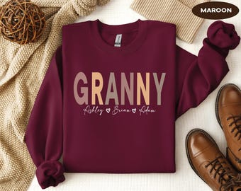 Custom Granny Sweatshirt: Personalized Grandma Gift