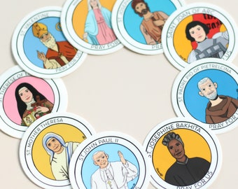 Catholic Saint Sticker Pack #2 (SURPRISE 5-PACK)