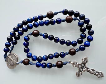 Blue Gemstone Rosary: Our Lady of Victory