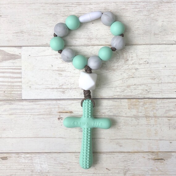 chews life teething rosary