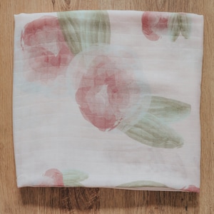 Muslin Swaddle Blanket: Shower of Roses