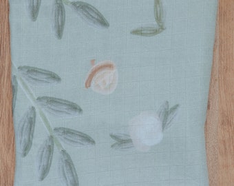 Muslin Swaddle Blanket: Catholic Baby Blanket - Assisi