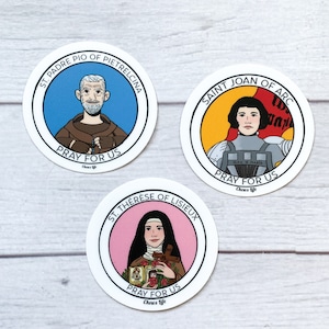 Katholiek heilige stickerpakket #1 met BONUS heilige sticker