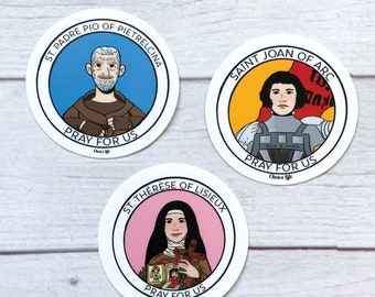 Catholic Saint Sticker Pack #1 with BONUS Saint Sticker
