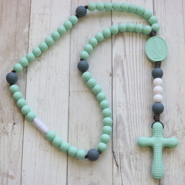 Mint & Grey Chews Life Soft Rosary