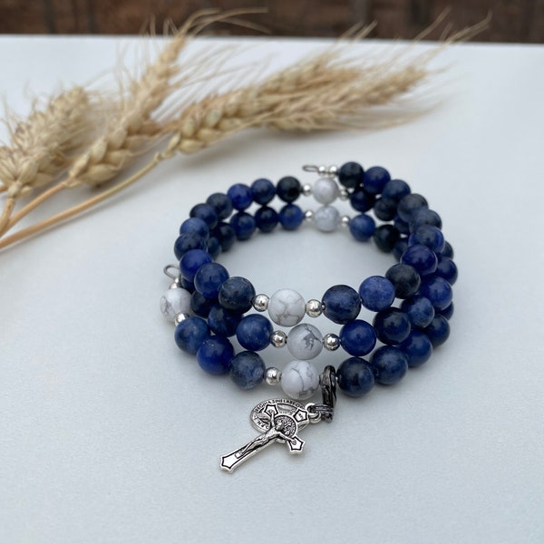 Immaculate Conception | Memory Wire Rosary Bracelet