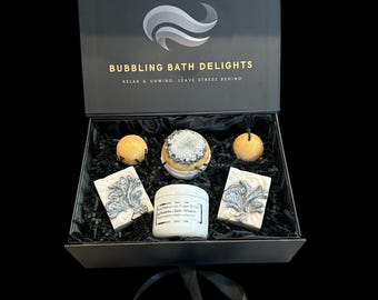 Luxury Bath Gift Set – All-Natural Sugar Scrub, 3 Bath Bombs And 2 Soaps for Self-Care & Relaxation – Perfect Spa Gift for Her