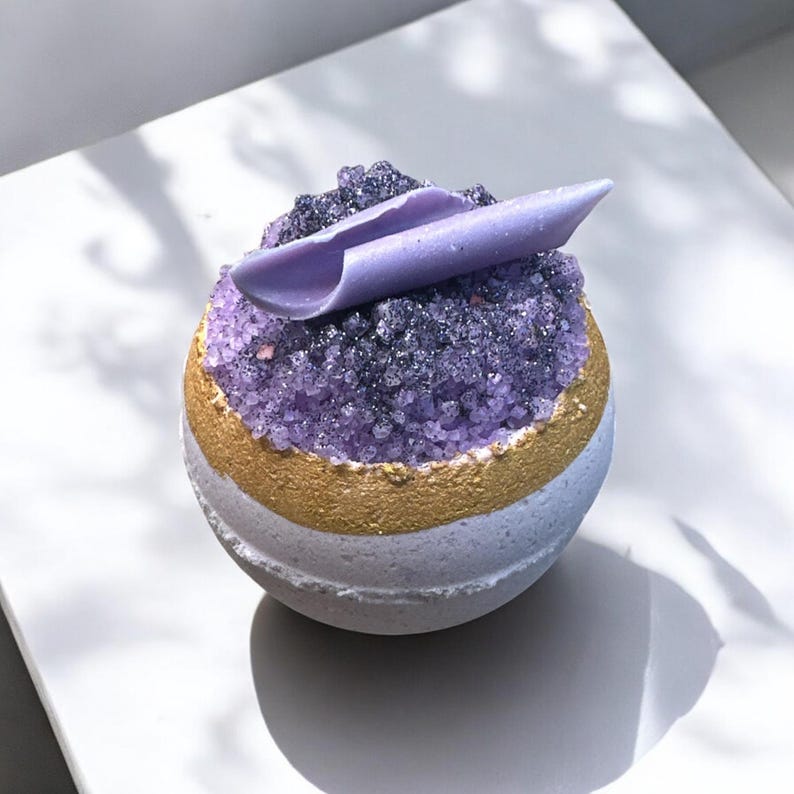 1000 Wishes Bath Bomb – Organic Bath Fizzy with Epsom Salt, Goat’s Milk & Honey, Essential Oils, Handmade Luxury Soak, Moisturizing Spa Gift image 1