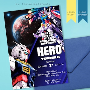 Gundam birthday card - Etsy 日本