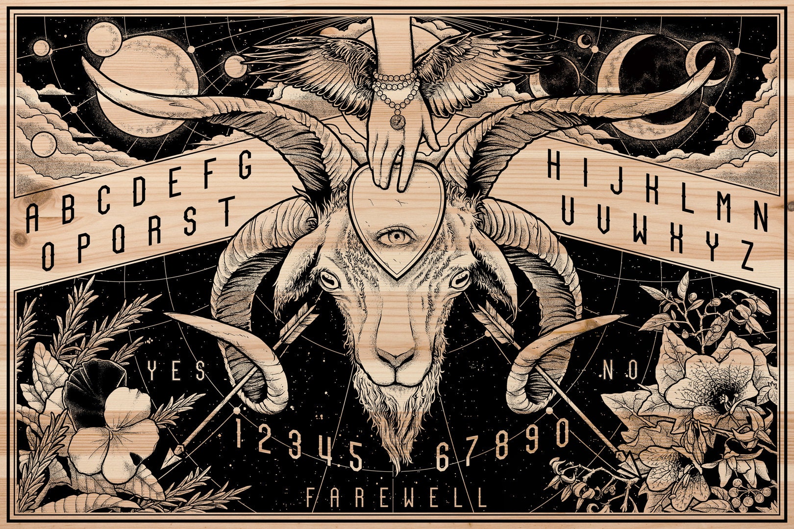 Ouija Board Art Print Etsy