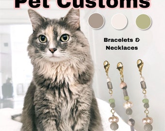 Custom human beaded necklace or bracelet to match your pet's fur color! Bring your fur baby everywhere with you when wearing this