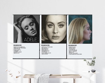 Adele's Iconic Albums Digital Poster