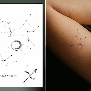 Tijdelijke tattoo Boogschutter / sterrenbeeld sterrenbeeld