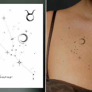 Tijdelijke tattoo Stier / sterrenbeeld sterrenbeeld