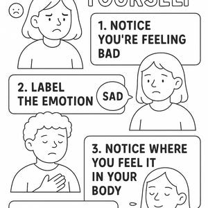 How to defuse emotions, coloring page
