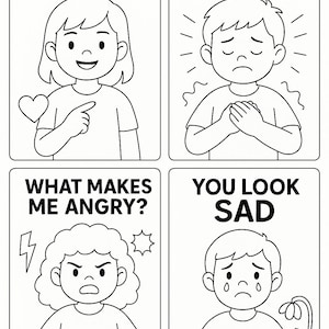 Coloring pages for emotions