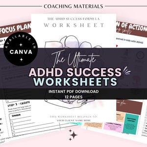 ADHD Success Formula Done For You Ebook, Workbook for ADHD Coach,Life Coach, Wellness Coach, Meditation Coach, ADHD therapist, Psychologists