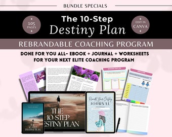 Programa de coaching de vida PLR Paquete de cursos hecho para usted Remodele su libro de trabajo de destino, libro electrónico, plantilla editable para entrenadores de vida, entrenadores de curación