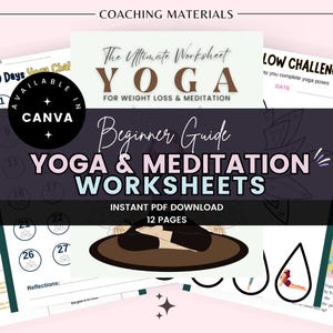 Done For You Yoga weight loss & meditation Brandable Coaching Program,Workbook,Ebook| Content for Health Coaches, Yoga, Wellness, Meditation