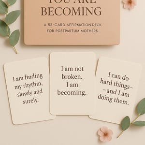 Affirmationskarten nach der Geburt - 52 druckbare Karten für neue Mütter